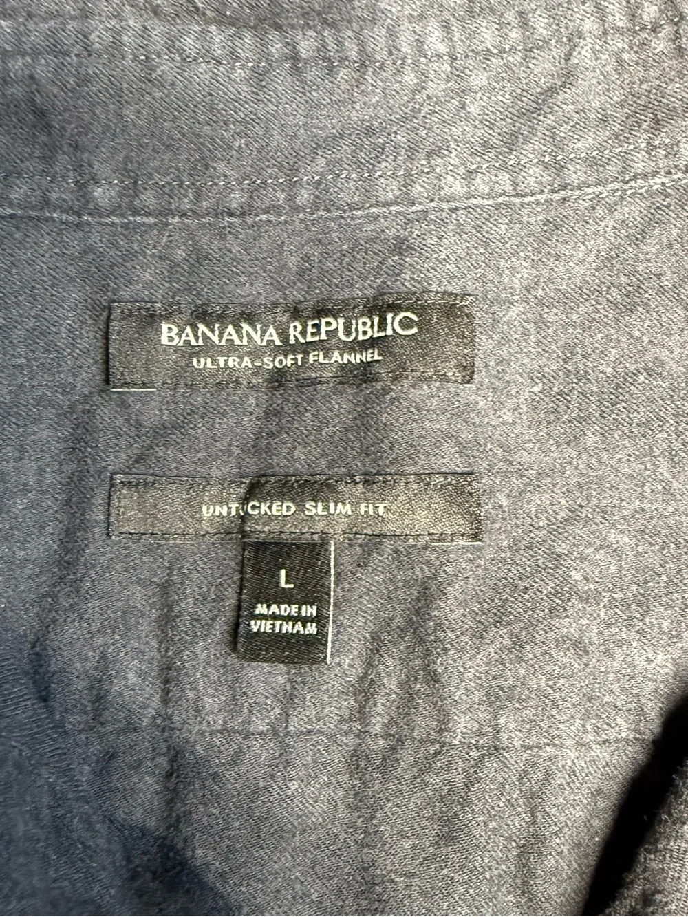 Banana Republic Dark Gray Ultra-Soft Flannel Shirt